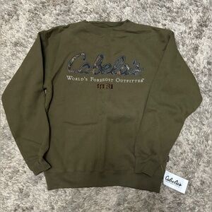 Cabela’s M green sweatshirt new soft nice!